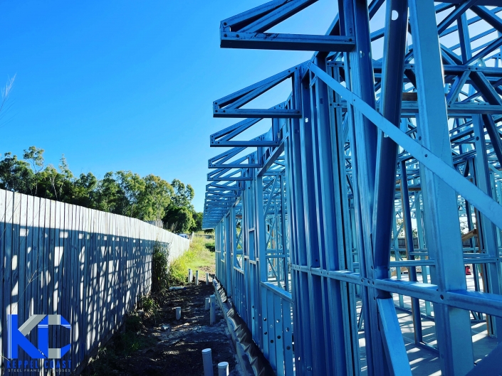 Side of a house being built