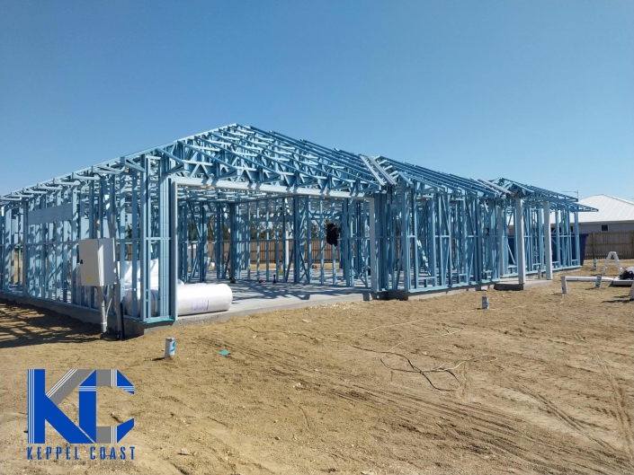 Large steel house frame